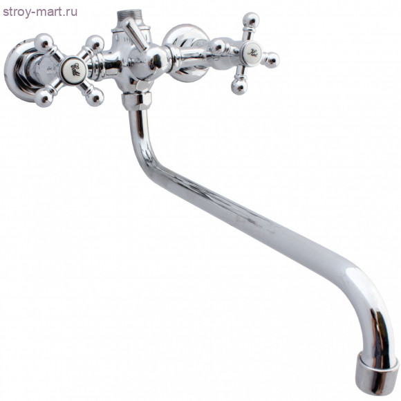 Смеситель двуручный для ванны ЦС 600-4К Мет Крест Классик хром к/затвор дл/излив металл шланг, хром лейка, кронштейн Подольск металл/маховик - 026-0886 Смеситель двуручный для ванны ЦС 600-4К Мет Крест Классик хром к/затвор дл/излив металл шланг, хром лейка, кронштейн Подольск металл/маховик - 026-0886
