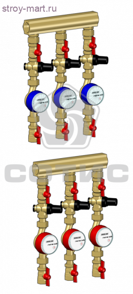 Модуль коллекторный этажного узла учета воды с регулировкой давления МКВ100 РД СОТИС-Unit - МКВ100-2508-15-110 РД Модуль коллекторный этажного узла учета воды с регулировкой давления МКВ100 РД СОТИС-Unit - МКВ100-2508-15-110 РД