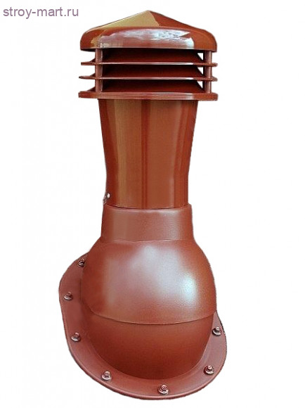 К-23 Вент. выход неизолированный d=110 мм h=495мм с проход. эл-том для кровли из ГЧ (готовой) коричн. - С-000091733 К-23 Вент. выход неизолированный d=110 мм h=495мм с проход. эл-том для кровли из ГЧ (готовой) коричн. - С-000091733