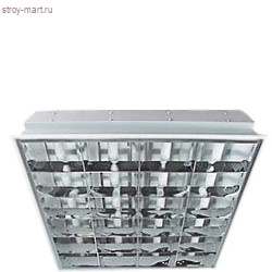 Светильник ЛВО 4х18-CSVT/GR (с зеркальным растром в потолок «Грильято» 588х588) эпра (2 шт./уп.) - С-000067077