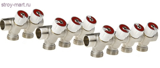 Коллектор латунь модульный 1х3/4 евроконус с выходом 4 рег вент ELSEN EMW02.04 Коллектор латунь модульный 1х3/4 евроконус с выходом 4 рег вент ELSEN EMW02.04