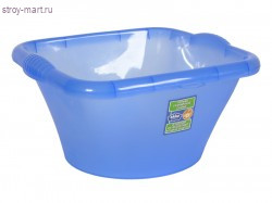 Таз 9 л, пластмассовый, ультрамарин прозрачный, квадратный. Эккопласт 2766 - С-000100798 Таз 9 л, пластмассовый, ультрамарин прозрачный, квадратный. Эккопласт 2766 - С-000100798