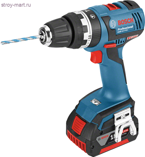 Аккумуляторная ударная дрель-шуруповерт Bosch GSB 18 V-EC Professional - 06019D7100 Аккумуляторная ударная дрель-шуруповерт Bosch GSB 18 V-EC Professional - 06019D7100