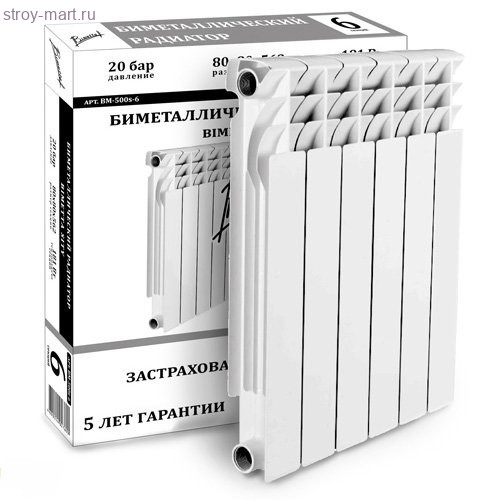 Радиатор биметалл 4 секции Bimetta - 117-0111 Радиатор биметалл 4 секции Bimetta - 117-0111
