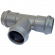 Тройник НПВХ серый нап Дн 110х100 Ру10 раструбное в комплекте фланец - 027-4916