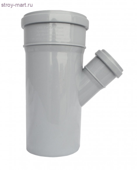 Тройник PP-H серый Дн 32х32х87 б/нап в комплекте РосТурПласт 11424