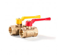 Латунный шаровой кран муфтовый для воды - 11Б27п7 р/б Ду15 Латунный шаровой кран муфтовый для воды - 11Б27п7 р/б Ду15