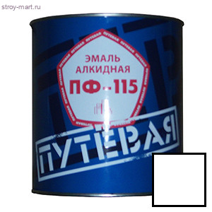 Эмаль ПФ-115 «Путевая» белая матовая 2,7 кг. (6 шт/уп.) - С-000085477 Эмаль ПФ-115 «Путевая» белая матовая 2,7 кг. (6 шт/уп.) - С-000085477