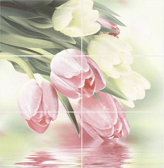Рефлекс Тюльпан Панно из 6 плиток ПН7РТ1 72,8х74,7 Рефлекс Тюльпан Панно из 6 плиток ПН7РТ1 72,8х74,7