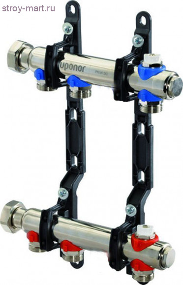 Коллектор латунь MLC Ду 1х3/4 НР 9 выходов L=472мм H Uponor 1012884 Коллектор латунь MLC Ду 1х3/4 НР 9 выходов L=472мм H Uponor 1012884