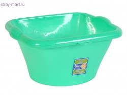 Таз 9 л, пластмассовый, бирюза, квадратный. Эккопласт 2766 - С-000100794 Таз 9 л, пластмассовый, бирюза, квадратный. Эккопласт 2766 - С-000100794