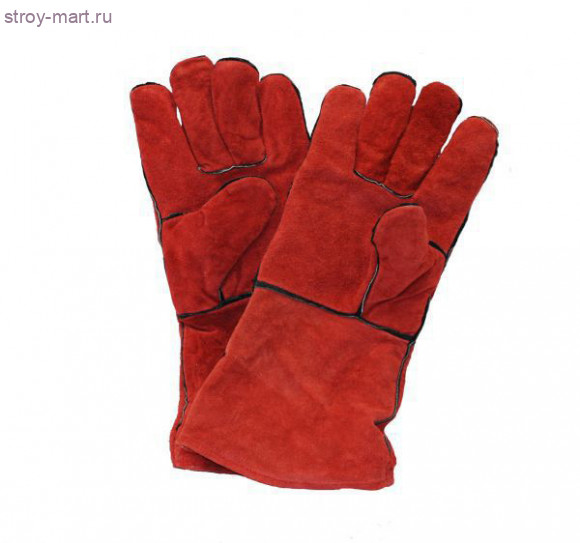 Краги сварщика, красные, спилковые - С-000107480