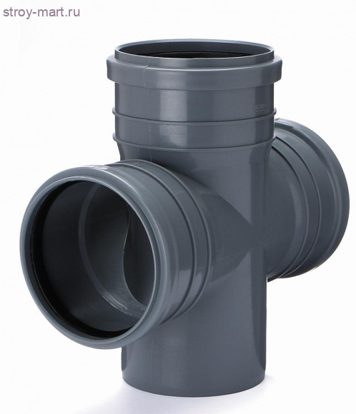 Крестовина PP-H серый Дн 110х110х110х87° б/нап в комплекте - 4606034160848
