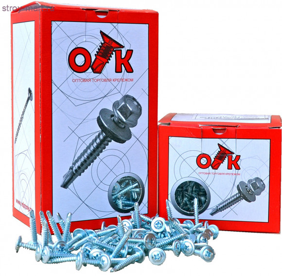 Саморезы с прессшайбой СММ острые 4,2х38 цинк 1кг «оТк» - С-000117029 Саморезы с прессшайбой СММ острые 4,2х38 цинк 1кг «оТк» - С-000117029