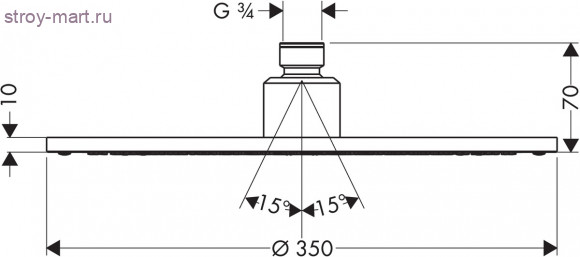 Верхний душ Raindance Royale S 350 Air 1jet, ?’ Raindance 28420000 Верхний душ Raindance Royale S 350 Air 1jet, ?’ Raindance 28420000