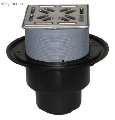 Трап вертикальный Ду 50/75/110 с решеткой 138х138, надставной элемент klik-Klak, сифоном Primus HL 3100Pr Трап вертикальный Ду 50/75/110 с решеткой 138х138, надставной элемент klik-Klak, сифоном Primus HL 3100Pr