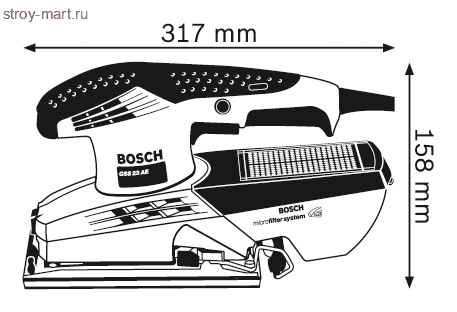 Виброшлифмашины Bosch GSS 23 AE Professional - 601070721 Виброшлифмашины Bosch GSS 23 AE Professional - 601070721