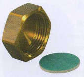 Заглушка латунь Ду 25 для коллектора ВР Uponor 1014121 Заглушка латунь Ду 25 для коллектора ВР Uponor 1014121