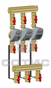 Модуль коллекторный этажного узла учета тепловой энергии МКТ100-2500(3200) СОТИС-Unit - МКТ100-3204-15