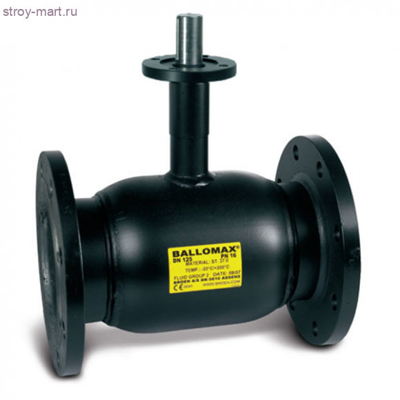 Кран шаровой сталь Ballomax КШТ 61.103 Ду 300 Ру25 фл под редуктор, электропривод BROEN КШТ 61.103.300