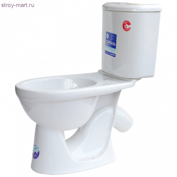 Унитаз-компакт Бореаль белый нижний подвод тарельчатый косой выпуск в комплекте сидение дюропласт Santek 1.WH30.2.144 Унитаз-компакт Бореаль белый нижний подвод тарельчатый косой выпуск в комплекте сидение дюропласт Santek 1.WH30.2.144