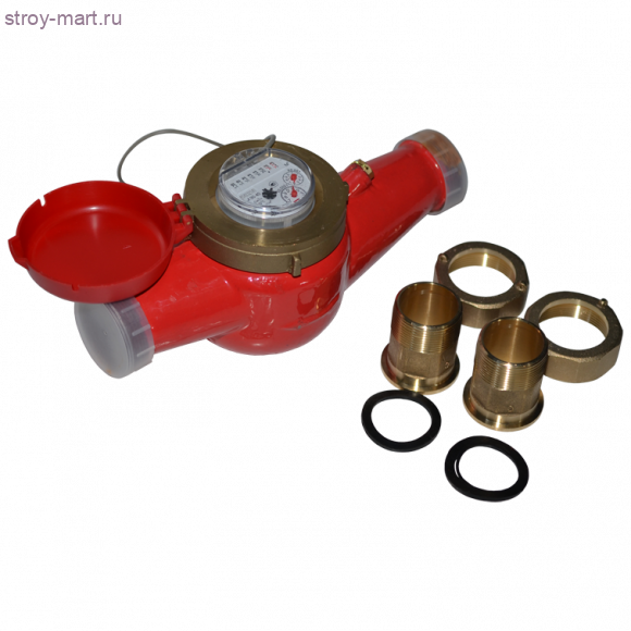 Счётчик х/в и г/в крыльчатый многоструйный импульсный ВСКМ 90 ДГ Атлант Ду 25 Ру10 120С резьба в комплекте ПК Прибор - 030-0306