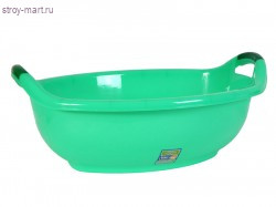 Таз 25 л, пластмассовый, бирюза зеленый, овальный, с ручками. Эккопласт 2728 - С-000100813 Таз 25 л, пластмассовый, бирюза зеленый, овальный, с ручками. Эккопласт 2728 - С-000100813
