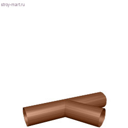 AS Тройник удлиненный 90/125 RR 32 коричневый - С-000046730 AS Тройник удлиненный 90/125 RR 32 коричневый - С-000046730