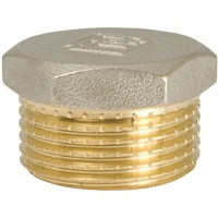 Заглушка латунь никель Ду 15 НР БАЗ - 027-9722 Заглушка латунь никель Ду 15 НР БАЗ - 027-9722
