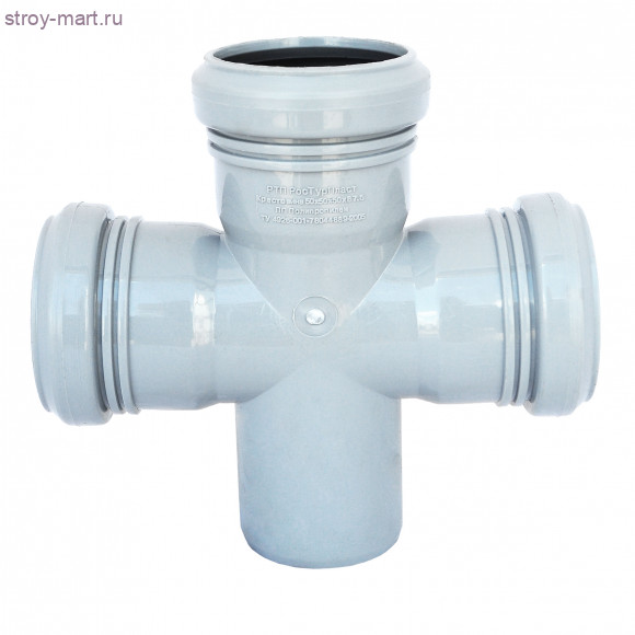 Крестовина PP-H серый Дн 110х110х50х87° б/нап в комплекте - 4606034160862