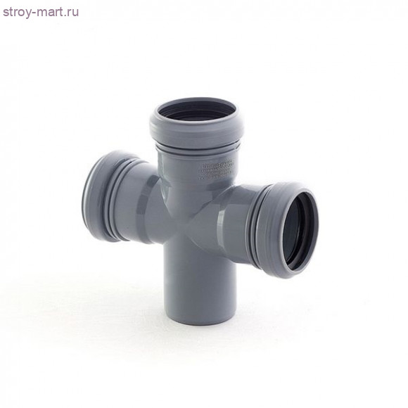 Крестовина PP-H серый Дн 110х110х50х87° б/нап в комплекте - 4606034160862