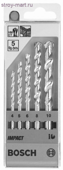 5 СВЕРЛО ПО КАМНЮ 4-10 ММ - 1609200228