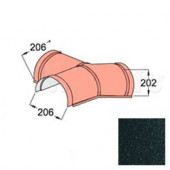 Y-образный элемент полукруглого конька начальный Decra Classic/Roman Черный бриллиант - С-000113310