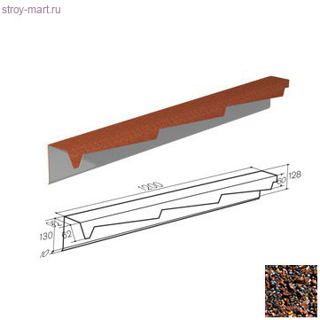 Фронтонная планка резная (левая) Gerard (Chestnut 121), L=1,2м - С-000113690 Фронтонная планка резная (левая) Gerard (Chestnut 121), L=1,2м - С-000113690