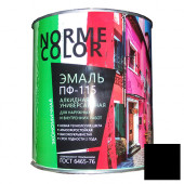 Эмаль ПФ-115 черная «Norme Color» (ГОСТ 6465-76) 2.7 кг. (6 шт/уп.) - С-000098963
