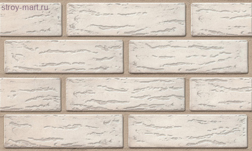 Кирпич Rauf 1нф М175 белый,рустик рифленый - С-000118580