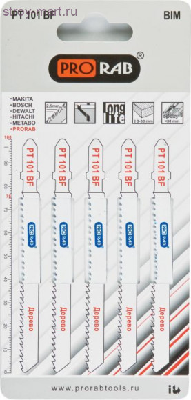 Пильные полотна по дереву Prorab PT 101 BF Пильные полотна по дереву Prorab PT 101 BF