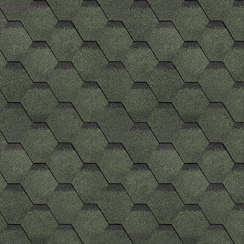 Кровельная плитка Шинглас Финская черепица «зеленый» (3 кв. м в уп.) - С-000111599