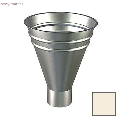 Lindab, Воронка одиночная желоба 100 мм, (001) RAL 9002 белый. - С-000089640 Lindab, Воронка одиночная желоба 100 мм, (001) RAL 9002 белый. - С-000089640