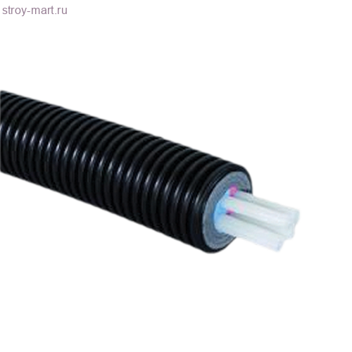 Труба теплоизолированная PE-Xa Ecoflex Quattro черный 2Х32x2.9-2Х32х4.4/175 Ру6/Ру10 95C бухта L=200м Uponor 1044018