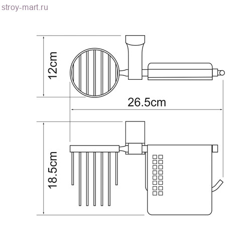 К-5059 Держатель туалетной бумаги и освежителя - 001-0196 К-5059 Держатель туалетной бумаги и освежителя - 001-0196