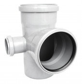 Крестовина PP-H серый 2-пл левая Дн 110х110х50х87° б/нап в комплекте - 027-8523