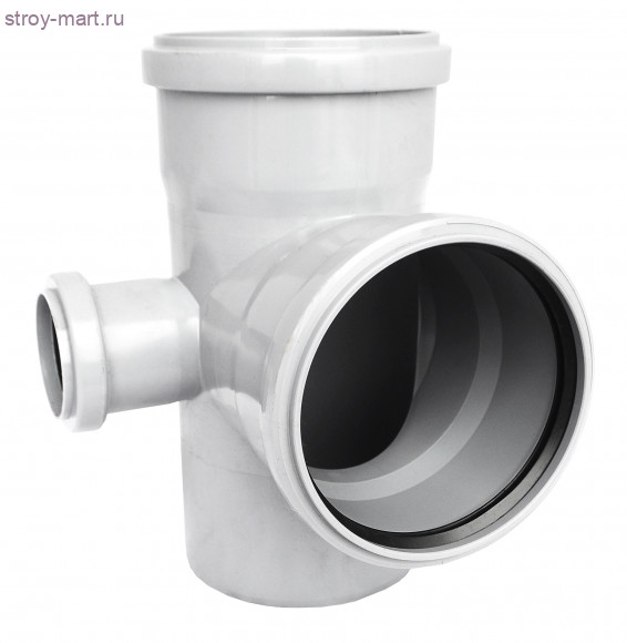 Крестовина PP-H серый 2-пл левая Дн 110х110х50х87° б/нап в комплекте - 027-8523