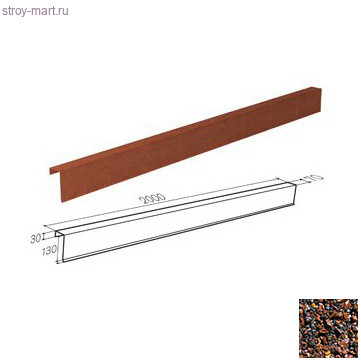 Фронтонная планка 130*70 Gerard (Chestnut 121), L=2м - С-000113688 Фронтонная планка 130*70 Gerard (Chestnut 121), L=2м - С-000113688