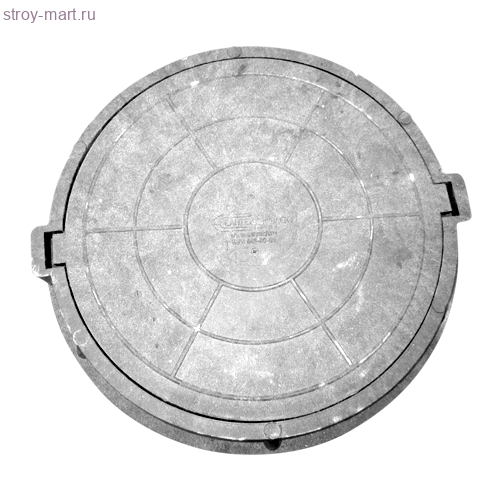 Люк полимер тип Т серый 760/630/110 150кН Сантехкомплект - 004-0164