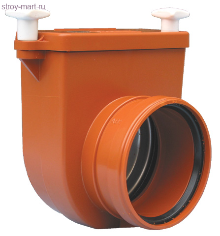 Затвор канализационный Ду 200 с заслонкой из нерж стали, монтажным лючком HL 720 Затвор канализационный Ду 200 с заслонкой из нерж стали, монтажным лючком HL 720