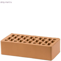 Кирпич лицевой 1НФ персиковый щелевой гладкий М-150 (480 шт.) Воротынск. - С-000081376