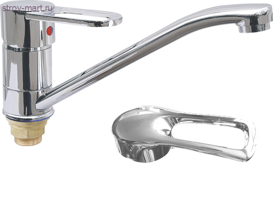 Смеситель одноручный для мойки ПСМ-425-КТ/017 хром к/затвор дл/излив - 026-1387 Смеситель одноручный для мойки ПСМ-425-КТ/017 хром к/затвор дл/излив - 026-1387