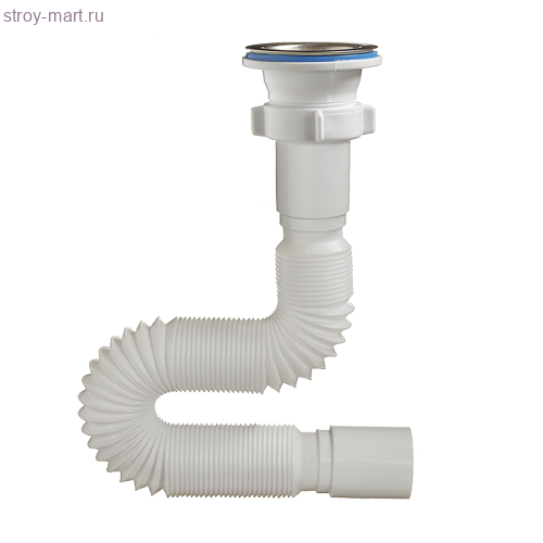 Сифон для умывальника/мойки с выпуском 11/2x 40/50 гофрой Орио А3015 Сифон для умывальника/мойки с выпуском 11/2x 40/50 гофрой Орио А3015