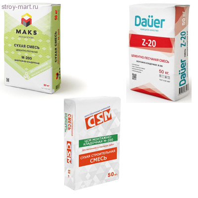 Смесь М-200 (Кладочная) 50 кг (40 шт/под) ПМД до -10 - С-000102669